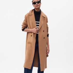 Gap Relaxed Wool Blend Wrap Coat Size XXS